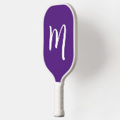 Grote monogram Elegant Script Royal Paars Pickleball Paddle (Links)