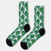 Grote mooie Broccoli Waterverf Light Blue Sokken (Links)