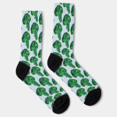 Grote mooie Broccoli Waterverf Light Blue Sokken (Rechts)