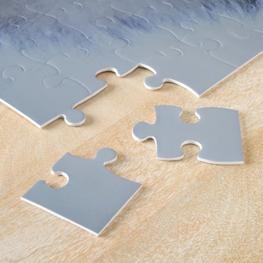 Grote mooie grijze wolf in het wild legpuzzel (Zijkant)