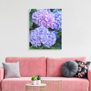 Grote Mooie Hydrangea Bloemen Bloesem Canvas Afdruk