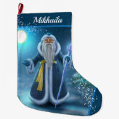 Grote Mooie Kerstman Stocking Kerstsok (Voorkant)