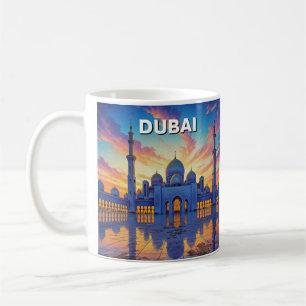 Grote Moskee van Dubai VAE Zonsondergang Koffiemok