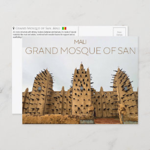 Grote Moskee van San, Mali Briefkaart