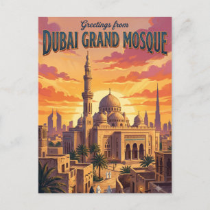 Grote Moskee Verenigde Arabische Emiraten Briefkaart