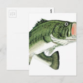 Grote Mouth Bass Briefkaart (Voorkant / Achterkant)