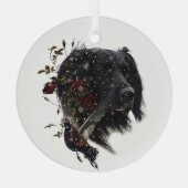 Grote Münsterlander met fazant Glas Ornament (Achterkant)