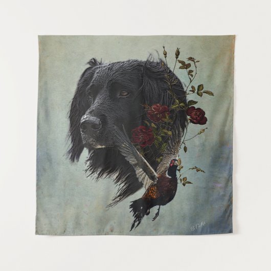 Grote Münsterlander met fazant Wandkleed (Voorkant)