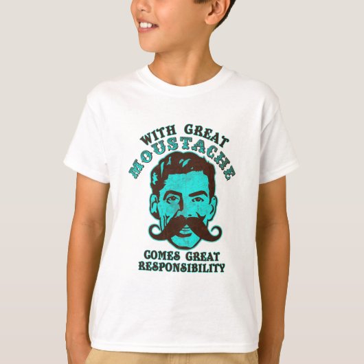 Grote Mustache T-shirt (Voorkant)
