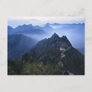 Grote Muur in de vroege ochtendmist, China Briefkaart