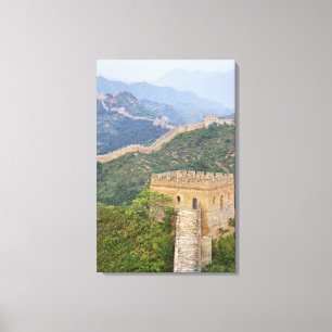 Grote Muur van China bij Jinshanling, China. 2 Canvas Afdruk