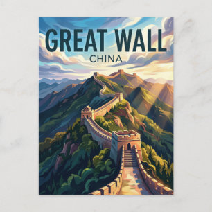 Grote Muur van China China Briefkaart