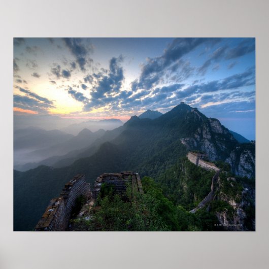 Grote muur van China, JianKou onherstelde sectie. Poster (Voorkant)