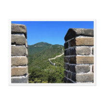 Grote Muur van China omlijst door oude kanten