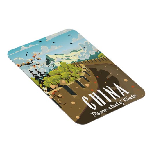 Grote muur van China reis poster Magneet (Rechterzijde)