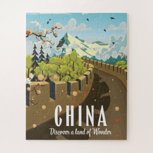 Grote muur van China reisposter Legpuzzel