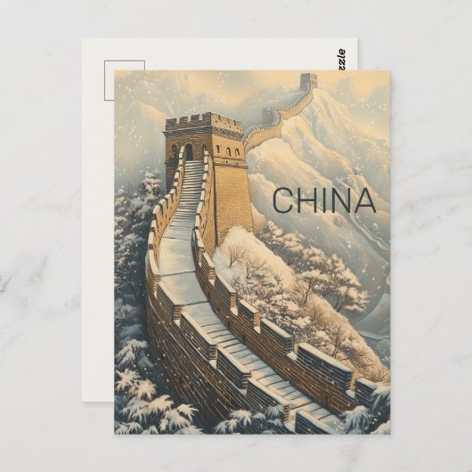 Grote Muur van China Reizen Briefkaart (Voorkant / Achterkant)