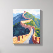 Grote Muur van China Schilderen Canvas Afdruk (Voorkant)