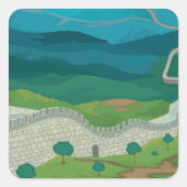 Grote muur van China Square Sticker (Voorkant)