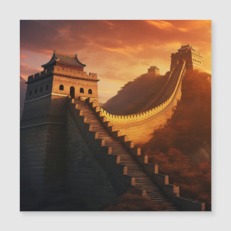 Grote Muur van China Sunset Magnetische Kaart - Az