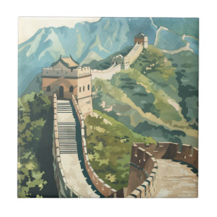 Grote muur van China Tegeltje