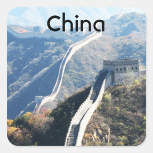 Grote muur van China Vierkante Sticker