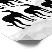 Grote muur van Greyhounds Poster (Hoek)