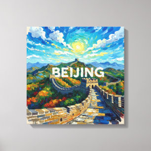Grote Muur van Peking ochtendlicht canvas kunst