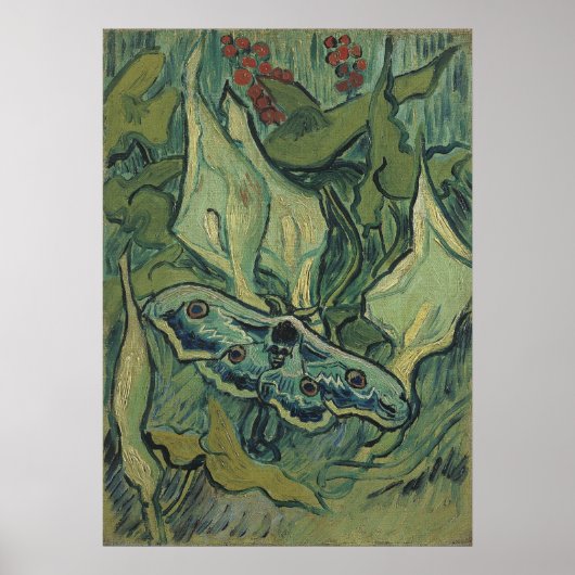 Grote nachtpauwogen door Vincent van Gogh Poster (Voorkant)