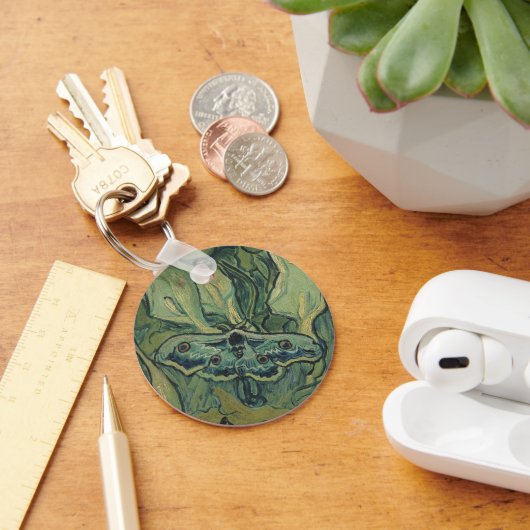 Grote nachtpauwogenvlinder door Vincent van Gogh Sleutelhanger (Bureau)