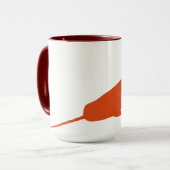 Grote Narwhal Silhouette Koffie Mok (Voorkant links)