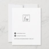 GROTE NAVY BLUSH FLORAL STUD KETTING DISPLAY KAART (Achterkant)