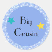 Grote neef met sterrendief ronde sticker (Voorkant)