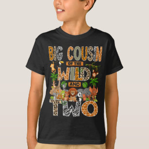 Grote neef van de wilde & twee 2de verjaardag jong t-shirt