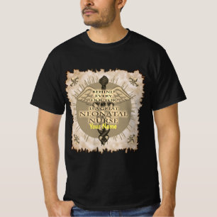 Grote Neonatale Nurse Caduceus aangepaste verpleeg T-shirt