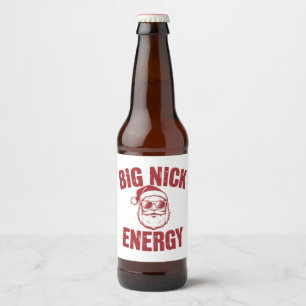 Grote Nick Energie Grappige Kerstman Grove Kerstgr Bier Etiket