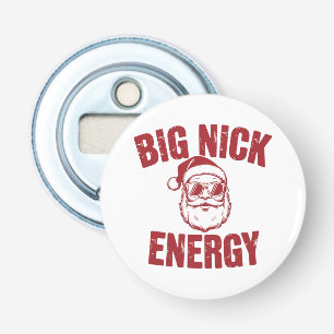 Grote Nick Energie Grappige Kerstman Grove Kerstgr Button Flesopener