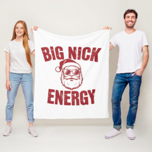 Grote Nick Energie Grappige Kerstman Grove Kerstgr Fleece Deken