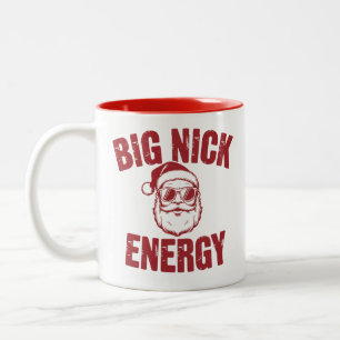 Grote Nick Energie Grappige Kerstman Grove Kerstgr Tweekleurige Koffiemok