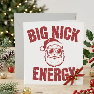 Grote Nick Energie Grappige Kerstman Kerstcitaten Feestdagenkaart