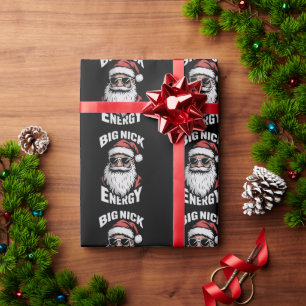 Grote Nick Energie Grappige Kerstman Zonnebril Ker Cadeaupapier