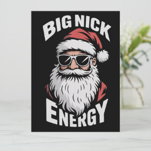 Grote Nick Energie Grappige Kerstman Zonnebril Ker Feestdagenkaart