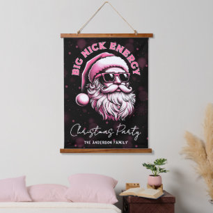 Grote Nick Energie Kerstman Grappige Kerstmis Xmas Hangend Wandkleed