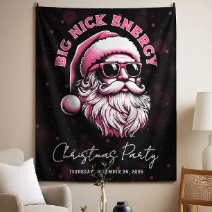 Grote Nick Energie Kerstman Grappige Kerstmis Xmas Wandkleed