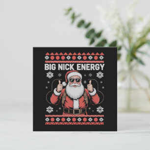 Grote Nick Energie Kerstman Lelijke Kersttrui Feestdagenkaart