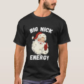 Grote Nick Energy Grappige Kerstman Lange Mouw T-shirt (Voorkant)