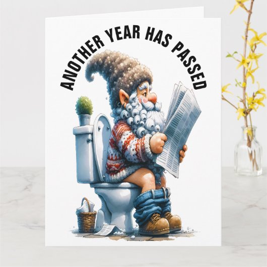 GROTE Nieuwjaar, verjaardag, enz. Kaart (Gele Bloem)