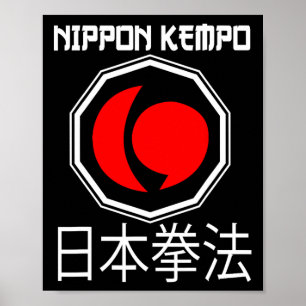 Grote Nippon Kempo Ontwerp Japan Shorinji Karate Poster