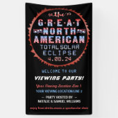 Grote Noord-Amerikaanse Solar Eclipse Viewing Part Spandoek (Verticaal)