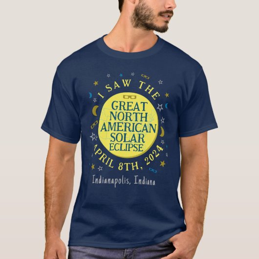 Grote Noord-Amerikaanse Zonsverduistering Apr 2024 T-shirt (Voorkant)